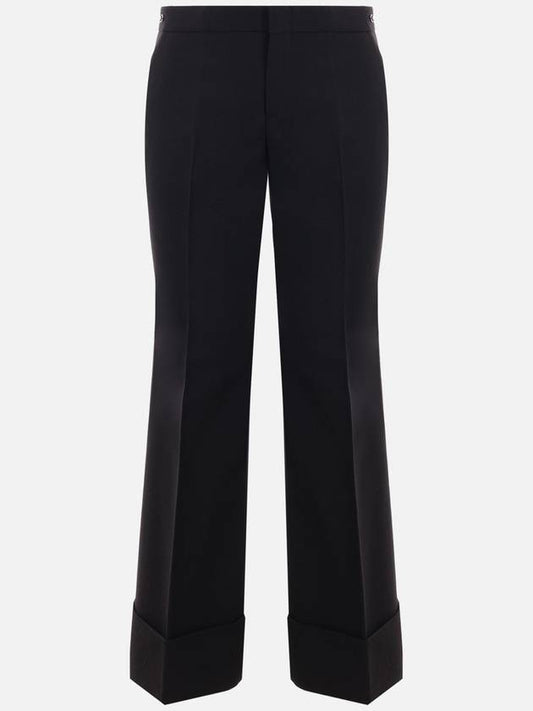 Horsebit Metal Detail Straight Pants Black - GUCCI - BALAAN 2