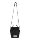 5AC Number Logo Texture Leather Bucket Bag Black - MAISON MARGIELA - BALAAN 5