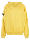 Men's Waffen Patch OLD Treatment Cotton Hoodie Yellow - STONE ISLAND - BALAAN 3