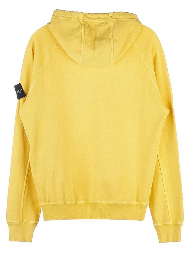 Men's Waffen Patch OLD Treatment Cotton Hoodie Yellow - STONE ISLAND - BALAAN 3