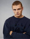 Kyzer Logo Crew Neck Sweater Navy - J.LINDEBERG - BALAAN 5