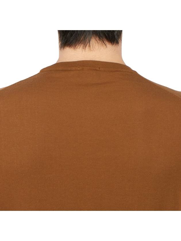 Men's Crew Neck Cotton Knit Top Brown - DRUMOHR - BALAAN 8