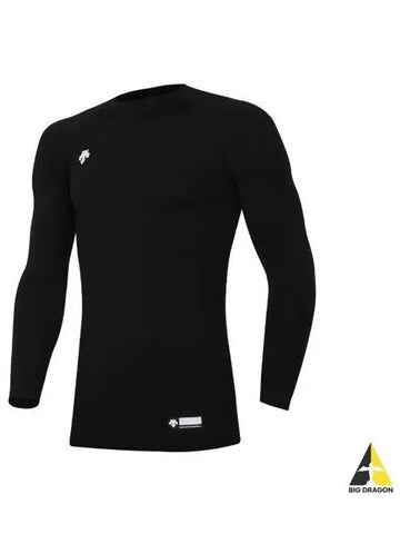 BASEBALL SN121ZTL21 Long Sleeve Crew Neck Undershirt Black - DESCENTE - BALAAN 1