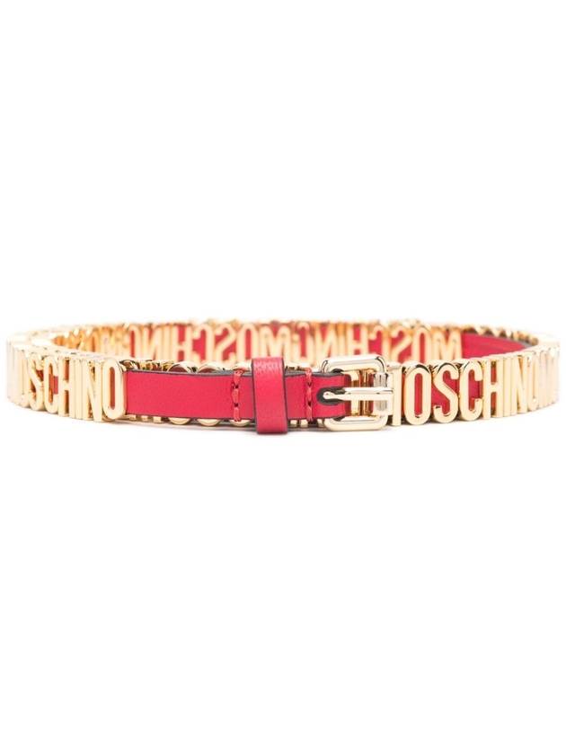 Regular Belt A8045 8002 0116 RED - MOSCHINO - BALAAN 2