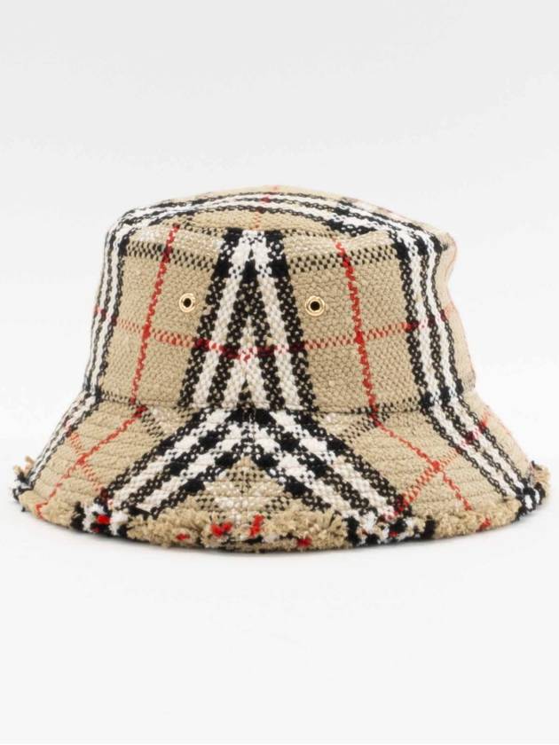 Check Boucle Bucket Hat BE 80637421 - BURBERRY - BALAAN 4