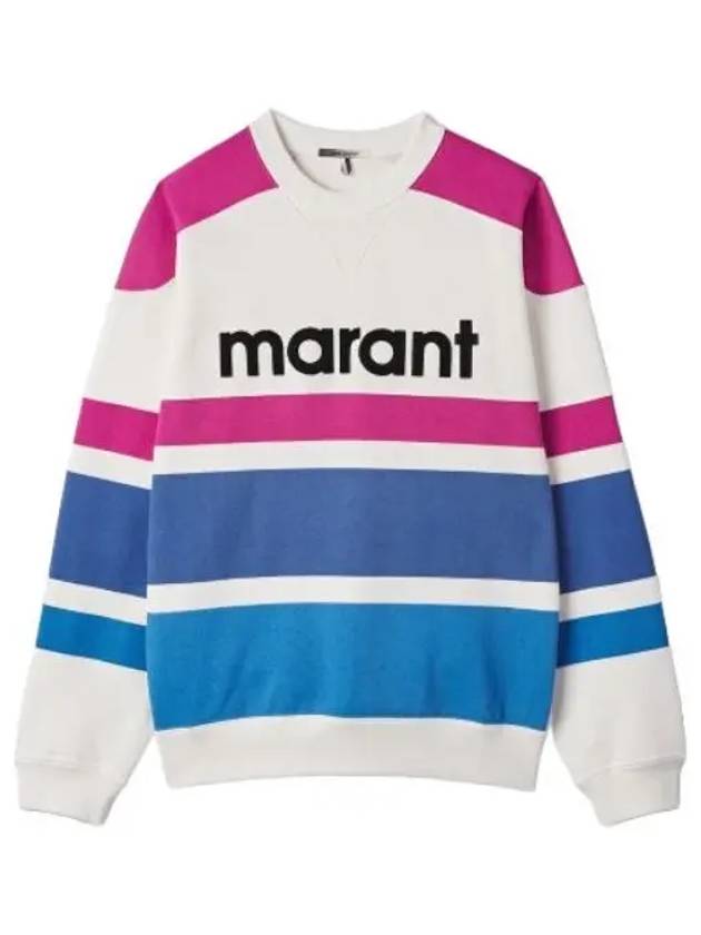 Mayoan Logo Sweatshirt Blue Pink T Shirt - ISABEL MARANT - BALAAN 1