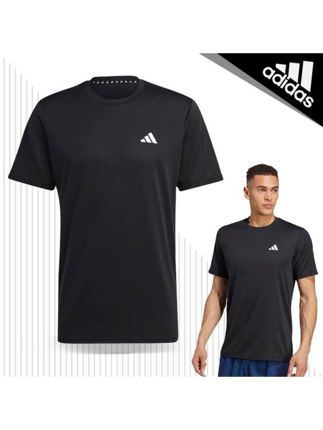 Train Essentials Training Short Sleeve T-Shirt Black - ADIDAS - BALAAN 1