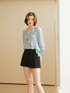 FRONT PLEATS SHORTS_BLACK - OUEL - BALAAN 2