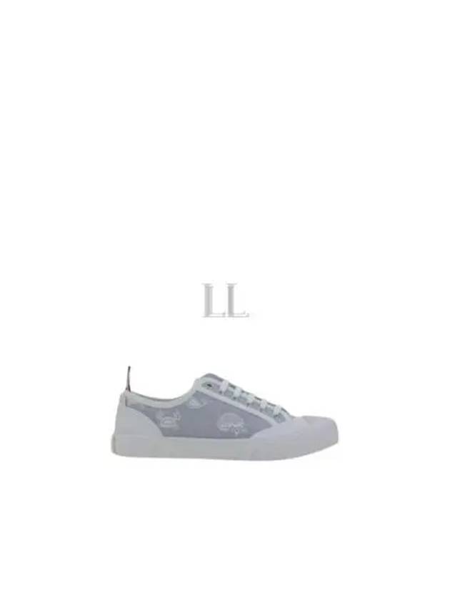 Three Stripe Tab Rugby Low Top Sneakers Blue - THOM BROWNE - BALAAN 2