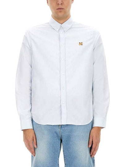 Mini Fox Head Classic BD Long Sleeve Shirt Blue - MAISON KITSUNE - BALAAN 2