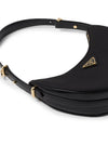 Arque Re-Nylon Leather Shoulder Bag Black - PRADA - BALAAN 5