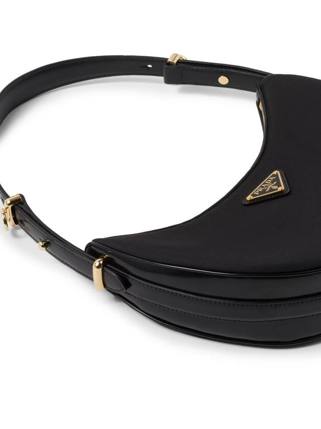 Arque Re-Nylon Leather Shoulder Bag Black - PRADA - BALAAN 5