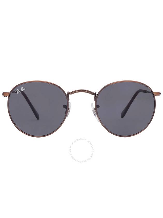 Ray Ban Round Metal Antiqued Blue Round Men's Sunglasses RB3447 9230R5 47 - RAY-BAN - BALAAN 1