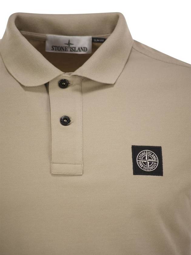 Short-sleeved polo shirt with Compass patch - STONE ISLAND - BALAAN 4