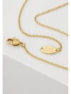 Women's Thin Line Short Flat ORB Pendant Necklace Gold - VIVIENNE WESTWOOD - BALAAN 7