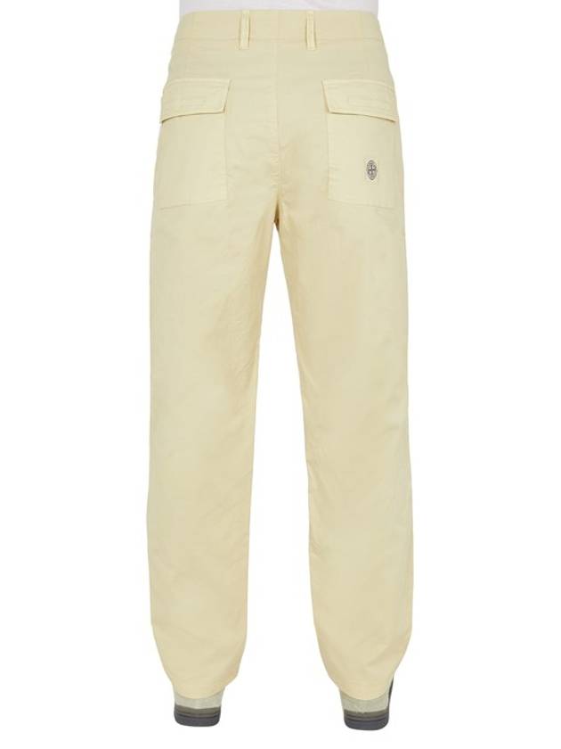 Supima Cotton Twill Straight Pants Ecru - STONE ISLAND - BALAAN 3