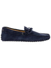 Men's Gommino Suede Driving Shoes Navy - TOD'S - BALAAN 3