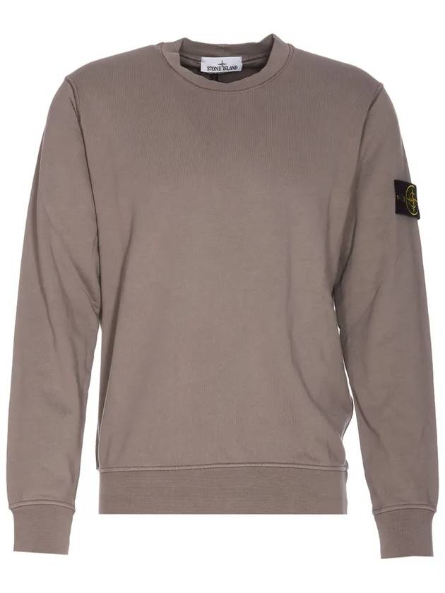 Wappen Patch Garment Dyed Sweatshirt Grey - STONE ISLAND - BALAAN 2