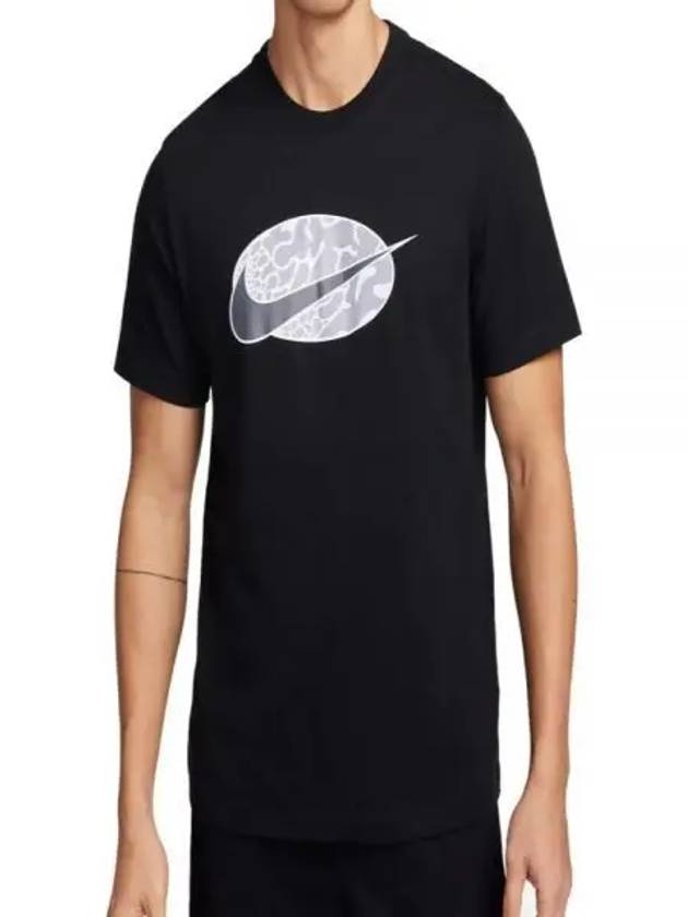 Men's Sportswear 12MO Swoosh Short Sleeves T-Shirt Black - NIKE - BALAAN 2