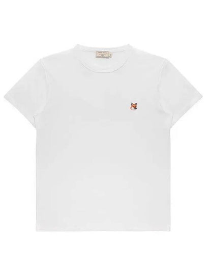 Fox Head Patch Classic Short Sleeve T-Shirt White - MAISON KITSUNE - BALAAN 2