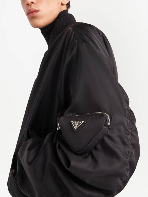 Re-Nylon Bomber Jacket Black - PRADA - BALAAN 5