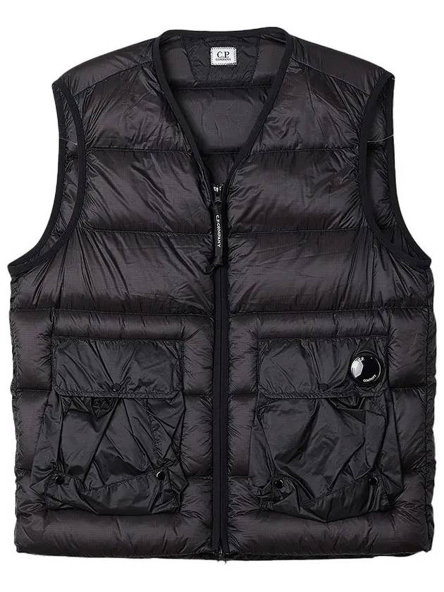 Lens Detail Zip-Up Quilted Vest Black - CP COMPANY - BALAAN 2