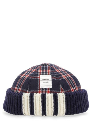 4-Bar Beanie Navy - THOM BROWNE - BALAAN 1