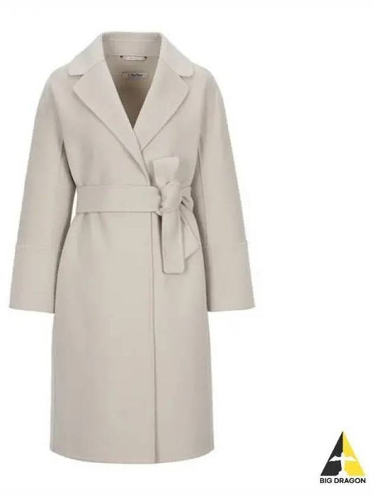 S Women ARONA Belted Wool Half Coat Ecru - MAX MARA - BALAAN 1