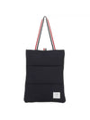 RWB Stripe Quilted Tote Bag Navy - THOM BROWNE - BALAAN 1