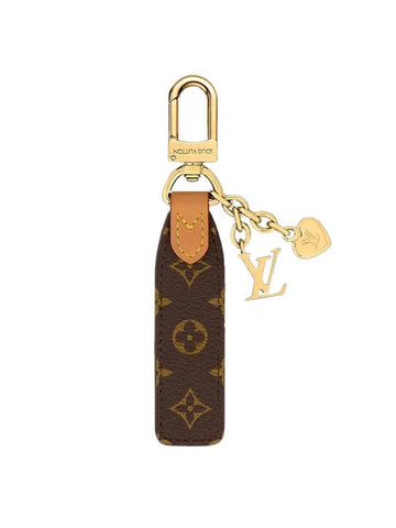 logo pattern cherry seed tab key holder brown - LOUIS VUITTON - BALAAN.