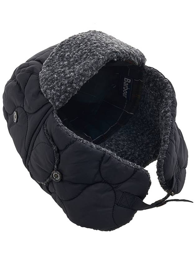 Sandbay Quilted Trapper Hat Black - BARBOUR - BALAAN 4