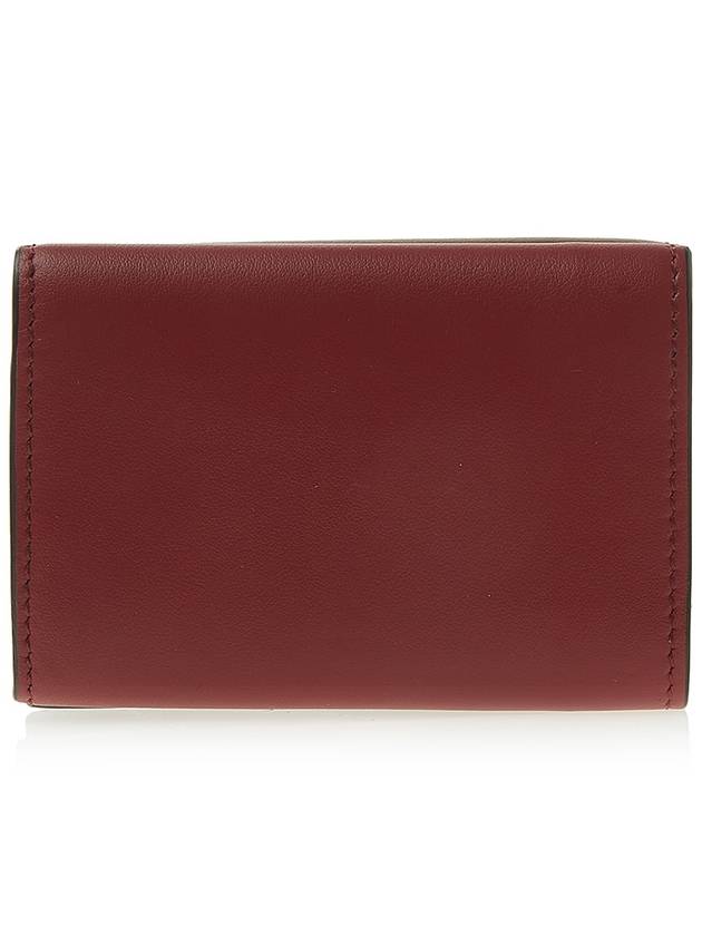 Saffiano Leather Tri-fold Half Wallet Brown - MARNI - BALAAN.