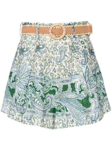 24FW short pants 7453ASS242 GRPA GREEN PAISLEY - ZIMMERMANN - BALAAN 1