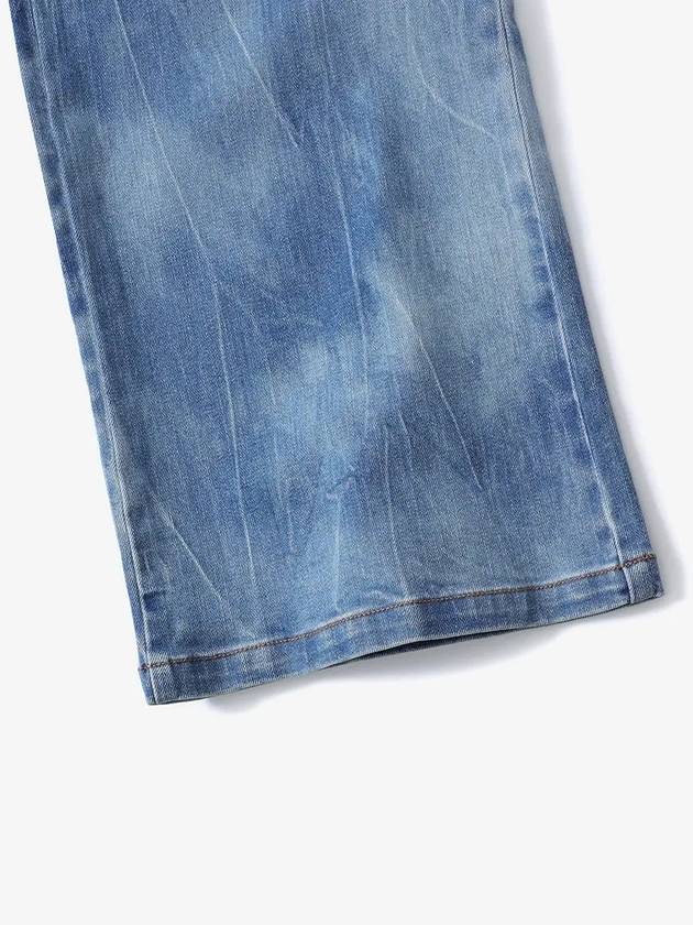 Crease Washed Denim Wide Pants Blue - NOIRER FOR WOMEN - BALAAN 7