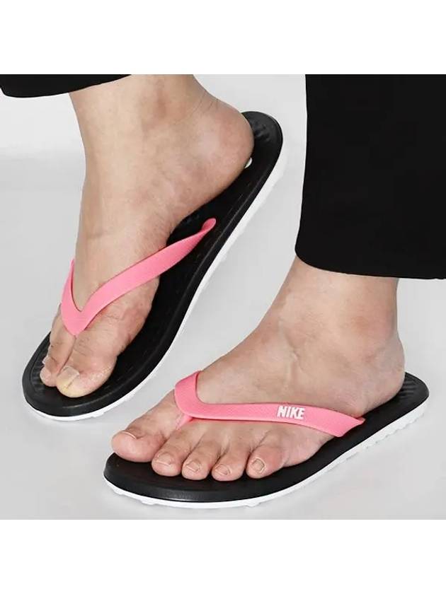 Women's On Deck Flip Flop Black Pink - NIKE - BALAAN 2