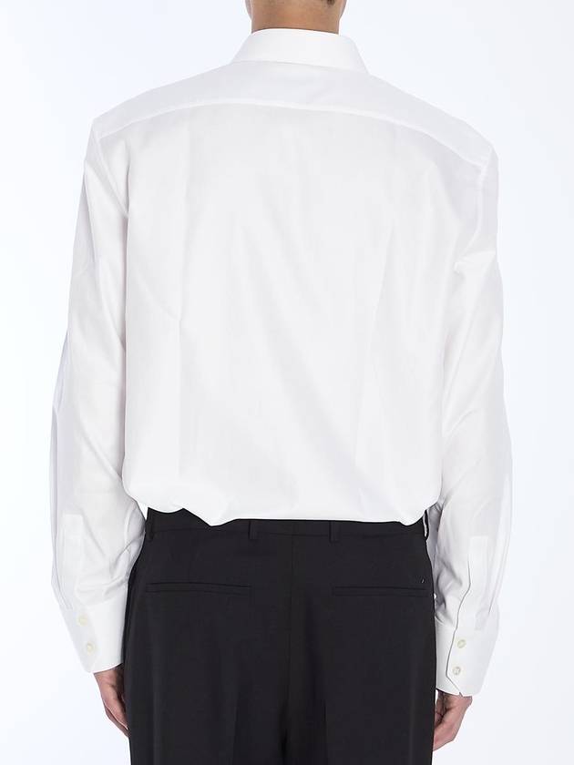 Shirt In Striped Cotton Poplin - SAINT LAURENT - BALAAN 4