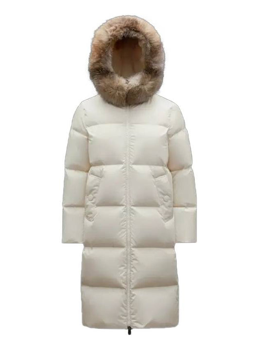 Marrionnier Long Down Padded Jacket Silk White - MONCLER - BALAAN 1