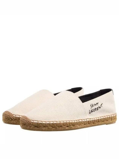 Women's Monogram Canvas Espadrilles Beige - SAINT LAURENT - BALAAN 2