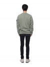 Brushed Cotton Fleece Garment Dyed Crewneck Sweatshirt Sage Green - STONE ISLAND - BALAAN 6