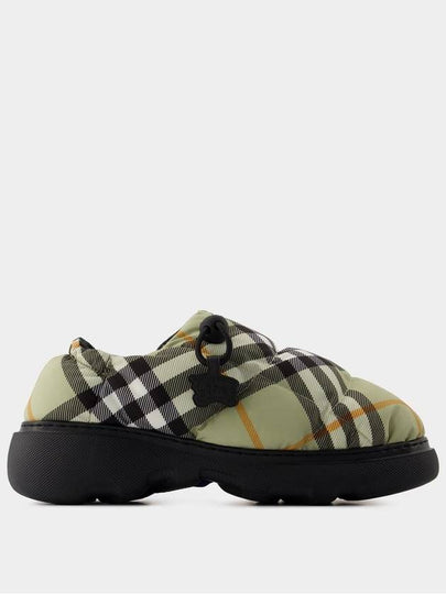 Check Nylon Pillow Loafers Green - BURBERRY - BALAAN 2