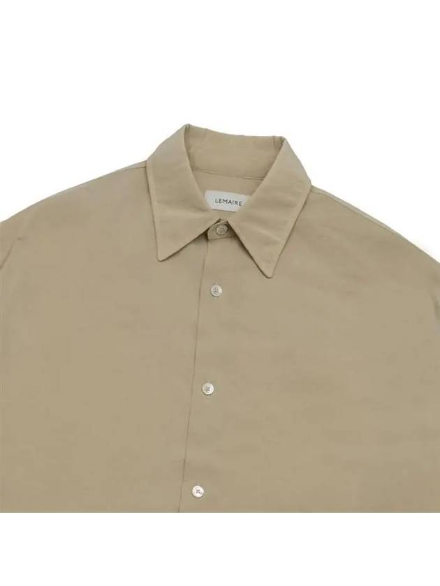 Crinkle Silk Blend Shirt Beige - LEMAIRE - BALAAN 4