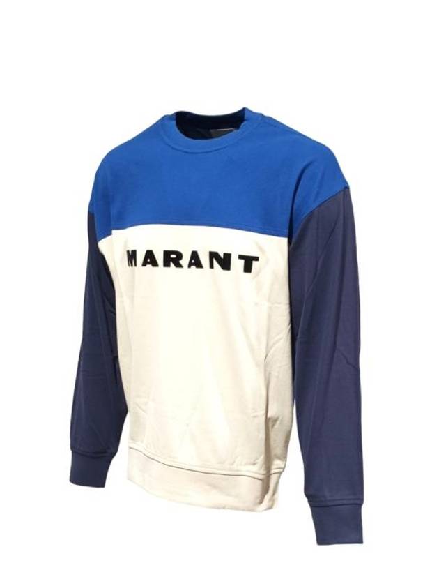 Aftone Logo Sweatshirt Blue - ISABEL MARANT - BALAAN 3