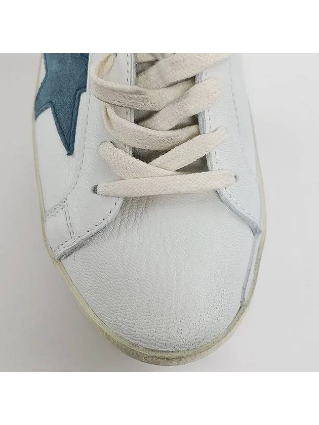 Superstar Classic Blue Suede Low Top Sneakers White - GOLDEN GOOSE - BALAAN 4