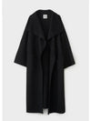 Signature Wool Cashmere Single Coat Black - TOTEME - BALAAN 2