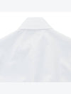Poplin Crop Shirt White - PRADA - BALAAN.