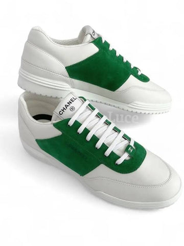 Men's New Runner Sneakers White Green - CHANEL - BALAAN 1