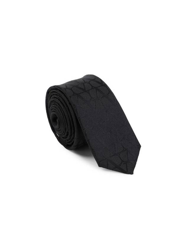 Toile Iconographe Silk Tie Black - VALENTINO - BALAAN 2