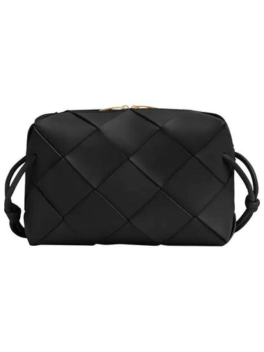 Cassette Intrecciato Small Cross Bag Black - BOTTEGA VENETA - BALAAN 1