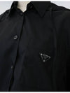 Re Nylon Gabardine Shirt Black 36 24X713 1WQ8 F0002 - PRADA - BALAAN 4