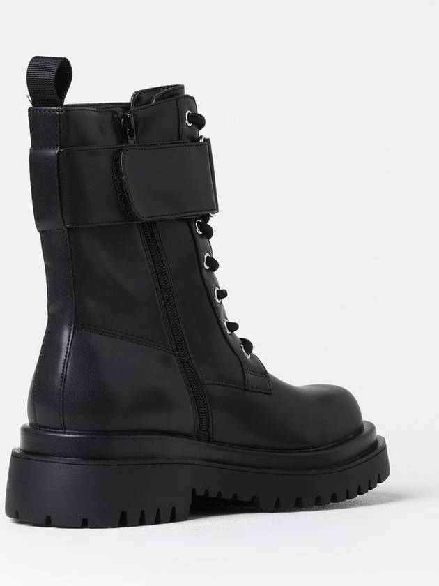 Jeans Couture Logo Leather Walker Boots Black - VERSACE - BALAAN 4